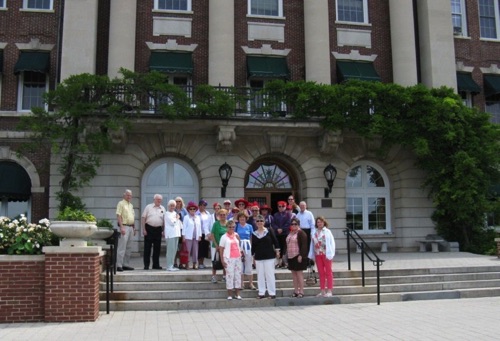 2013-06-18 Chester Historical Soc. tour group in front of Roth Hall at CIA. IMG_2066.jpg